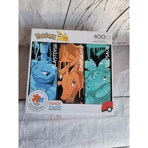 400 Piece Pokemon Family Puzzle Blastoise, Charizard, Venusaur New in Box